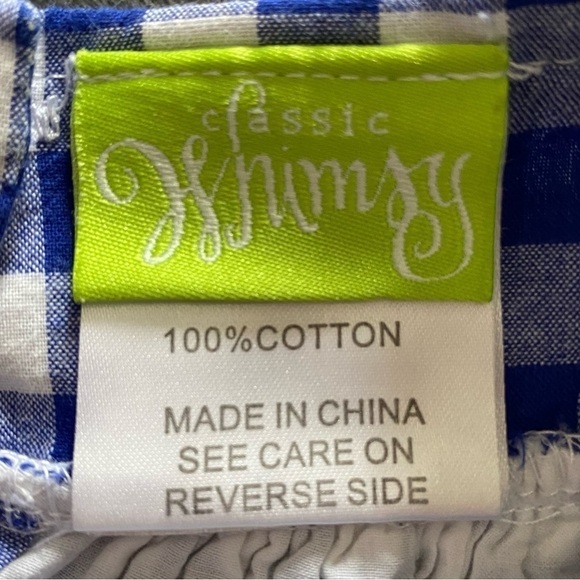 CLASSIC WHIMSEY-BLUE AND WHITE GINGHAM DRESS-SIZE 3T - Picture 8 of 9